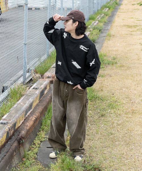 kutir(クティール)の「ドローコード付きランダムロゴロンT(Tシャツ/カットソー・メンズ・オフホワイト/ブラック・MEDIUM/LARGE)」の18枚目の写真