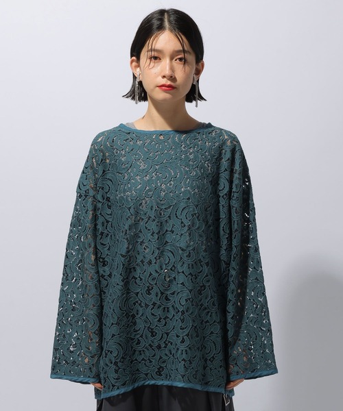 HARE(ハレ)の「レースビッグプルオーバー(HARE)(Tシャツ/カットソー・レディース・グリーン/ブラック・FREE)」の16枚目の写真