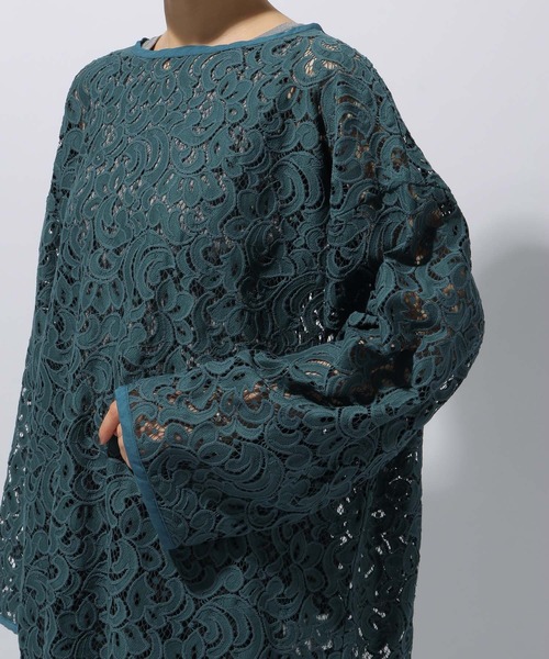 HARE(ハレ)の「レースビッグプルオーバー(HARE)(Tシャツ/カットソー・レディース・グリーン/ブラック・FREE)」の8枚目の写真