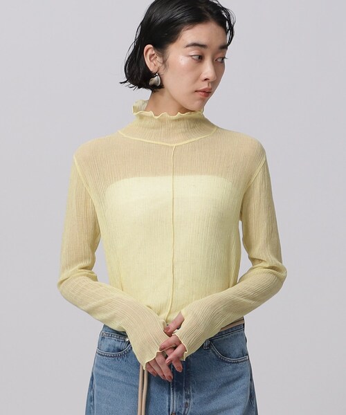 GALLEST(ギャレスト)の「◆ナチュラルシアーカットソー(Tシャツ/カットソー・レディース・ブラック/オフホワイト/イエロー系その他・38)」の3枚目の写真