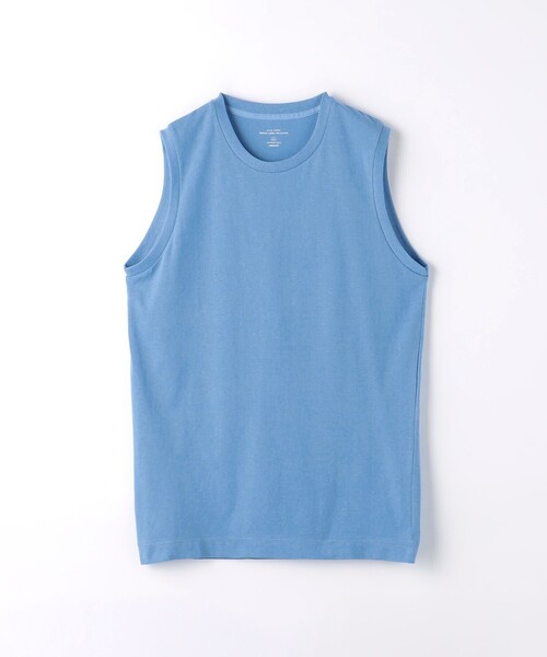 green label relaxing（グリーンレーベルリラクシング）の「ドライコットン ノースリーブ Tシャツ -吸水速乾-（Tシャツ/カットソー・メンズ・ホワイト/ライトグレー/ブラック/ライトブルー・M/S/XL/L/XXL）」の10枚目の写真