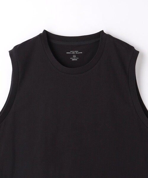 green label relaxing（グリーンレーベルリラクシング）の「ドライコットン ノースリーブ Tシャツ -吸水速乾-（Tシャツ/カットソー・メンズ・ホワイト/ライトグレー/ブラック/ライトブルー・M/S/XL/L/XXL）」の21枚目の写真