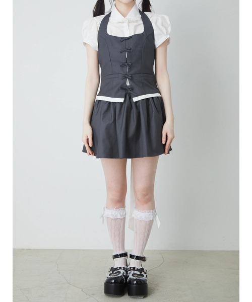 Ank Rouge(アンクルージュ)の「メイドライクSETUP(セットアップ・レディース・グレー・M)」の3枚目の写真
