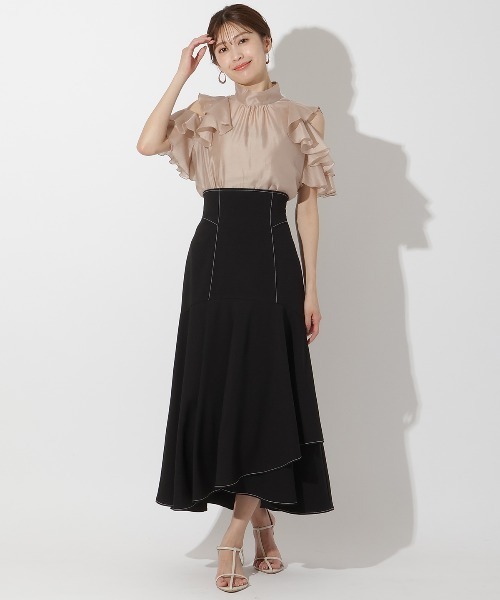OHGA ラッフルショルダーブラウス　フリルブラウス AND COUTURE（アンドクチュール）の「ラッフルフリルオープン