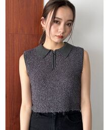 EMODA | フリンジヤーンジップタンクトップ(タンクトップ)