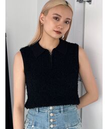 EMODA | フリンジヤーンジップタンクトップ(タンクトップ)