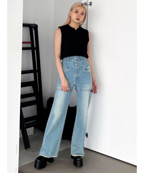 EMODA（エモダ）の「フリンジヤーンジップタンクトップ（タンクトップ・レディース・ブルー/グレー/アイボリー/ブラック・FREE）」の17枚目の写真