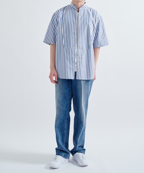 CINOH(チノ)の「【CINOH/チノ】FINX COTTON HALF BOSOM SHIRT/フィンクスコットンハーフブザムシャツ(シャツ/ブラウス・メンズ・ホワイト・46/44)」の3枚目の写真