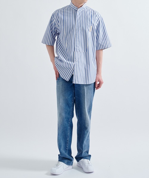 CINOH(チノ)の「【CINOH/チノ】FINX COTTON HALF BOSOM SHIRT/フィンクスコットンハーフブザムシャツ(シャツ/ブラウス・メンズ・ホワイト・46/44)」の4枚目の写真
