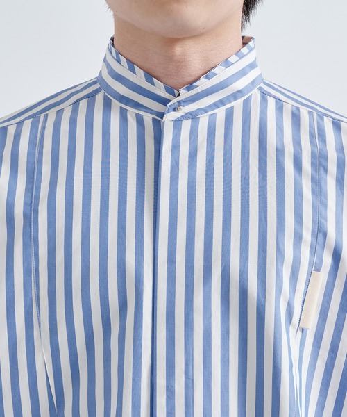 CINOH(チノ)の「【CINOH/チノ】FINX COTTON HALF BOSOM SHIRT/フィンクスコットンハーフブザムシャツ(シャツ/ブラウス・メンズ・ホワイト・46/44)」の8枚目の写真