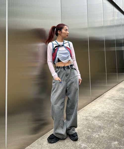 WHO'S WHO gallery（フーズフーギャラリー）の「【SLOPPY/スロッピー】トレランコンパクトベスト（ベスト・レディース・チャコールグレー/サックスブルー/ライトグレー・FREE）」の20枚目の写真