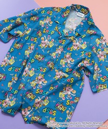UNIIT | 【スポンジ・ボブ】 オリジナルプリントレーヨン総柄シャツ キャラアロハ(シャツ/ブラウス)