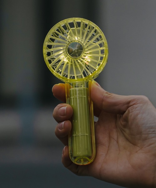 セール】LEDカラー付き ミニクリアファン 扇風機（生活家電