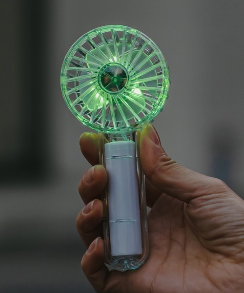 セール】LEDカラー付き ミニクリアファン 扇風機（生活家電