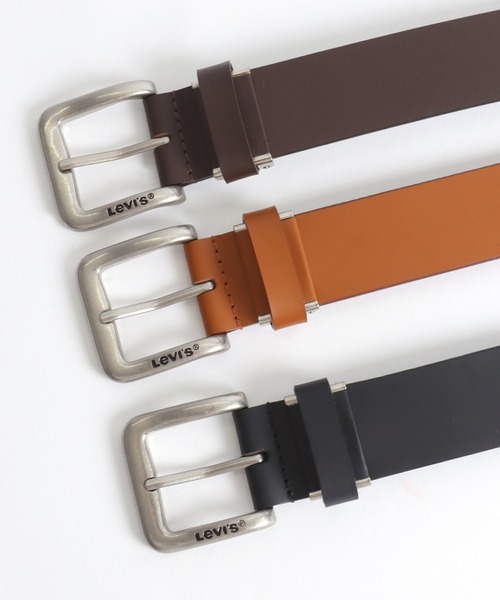 Levi's(リーバイス)の「Levi's/リーバイス 35mm 本革 帆型バックル レザーベルト(ベルト・メンズ・ブラック/ダークブラウン/ブラウン・FREE)」の12枚目の写真