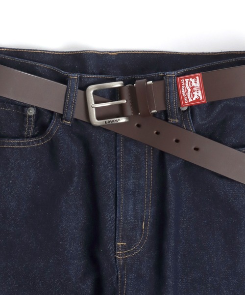 Levi's(リーバイス)の「Levi's/リーバイス 35mm 本革 帆型バックル レザーベルト(ベルト・メンズ・ブラック/ダークブラウン/ブラウン・FREE)」の14枚目の写真