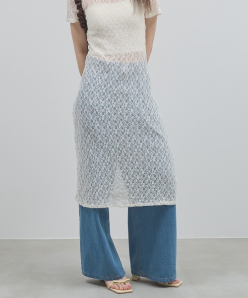 paravion（パラビオン）の「タックワイドデニムパンツ/M.Lサイズ展開あり（デニムパンツ・レディース・ネイビー・LARGE/MEDIUM）」の15枚目の写真