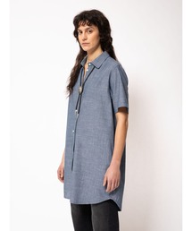 Nudie Jeans（ヌーディージーンズ）の「Tuva Tunic シャンブレーシャツ チュニック（シャツワンピース）」