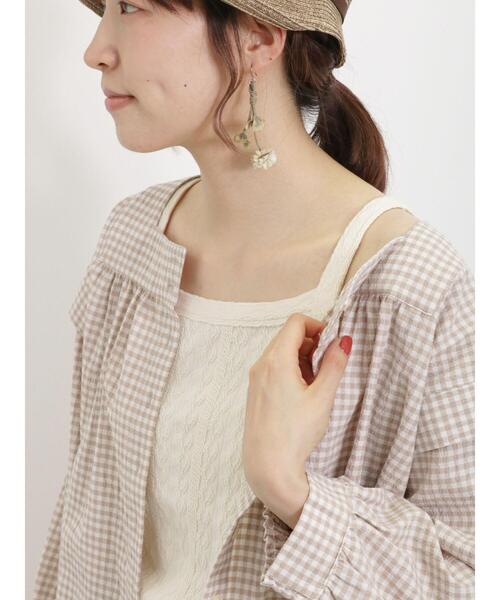 Samansa Mos2(サマンサ モスモス)の「カットジャカードノースリ(Tシャツ/カットソー・レディース・ベージュ/キナリ/ブラック/オフホワイト・F)」の13枚目の写真