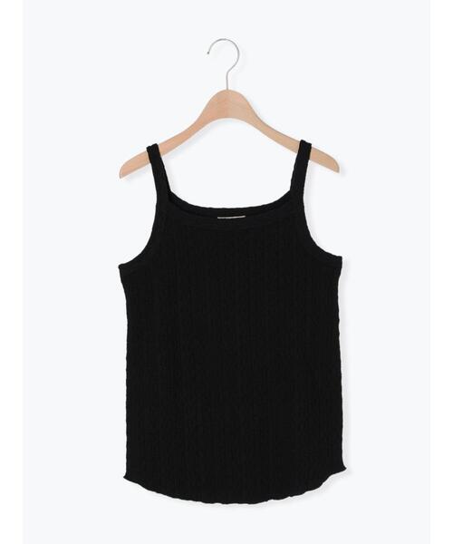 Samansa Mos2(サマンサ モスモス)の「カットジャカードノースリ(Tシャツ/カットソー・レディース・ベージュ/キナリ/ブラック/オフホワイト・F)」の9枚目の写真