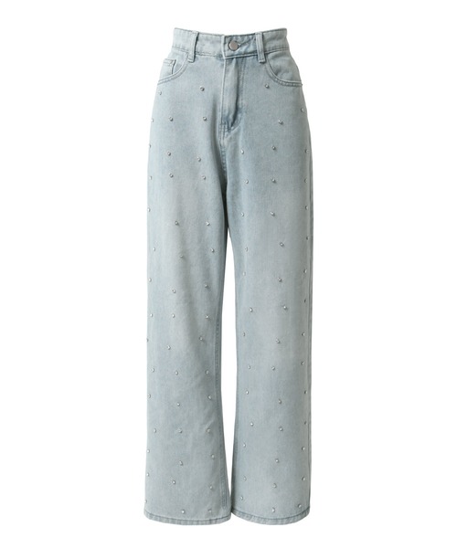 Julia Boutique（ジュリアブティック）の「ビジュー付きハイウエストデニムパンツ/24128（デニムパンツ・レディース・ライトブルー・S/M/L）」の19枚目の写真