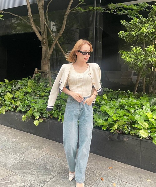 Julia Boutique（ジュリアブティック）の「ビジュー付きハイウエストデニムパンツ/24128（デニムパンツ・レディース・ライトブルー・S/M/L）」の22枚目の写真