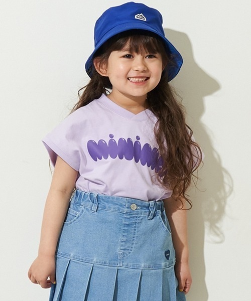 minimal（ミニマル）の「プリントノースリーブ（Tシャツ/カットソー・キッズ・ライラック/ブラック/グリーン・120cm/130cm/140cm/100cm/110cm）」の3枚目の写真