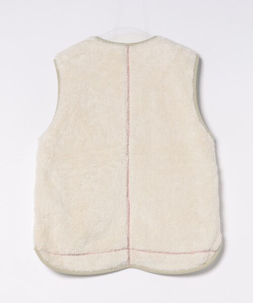 KRIFF MAYER Lady's Collection(クリフメイヤーレディースコレクション)の「ノーカラーシャギーボアベスト(ベスト・レディース・カーキ/ナチュラル/グレー/カラフル/チャコール/ベージュ/ダークブルー・MEDIUM/LARGE)」の8枚目の写真