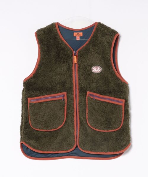 KRIFF MAYER Lady's Collection(クリフメイヤーレディースコレクション)の「ノーカラーシャギーボアベスト(ベスト・レディース・カーキ/ナチュラル/グレー/カラフル/チャコール/ベージュ/ダークブルー・MEDIUM/LARGE)」の14枚目の写真