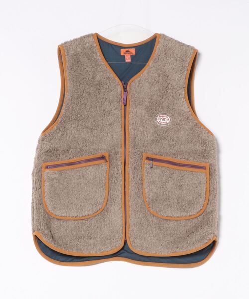 KRIFF MAYER Lady's Collection(クリフメイヤーレディースコレクション)の「ノーカラーシャギーボアベスト(ベスト・レディース・カーキ/ナチュラル/グレー/カラフル/チャコール/ベージュ/ダークブルー・MEDIUM/LARGE)」の18枚目の写真