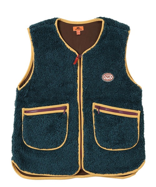 KRIFF MAYER Lady's Collection(クリフメイヤーレディースコレクション)の「ノーカラーシャギーボアベスト(ベスト・レディース・カーキ/ナチュラル/グレー/カラフル/チャコール/ベージュ/ダークブルー・MEDIUM/LARGE)」の19枚目の写真