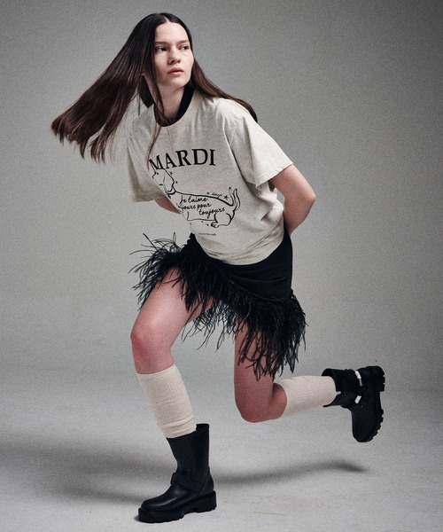 tシャツ TSHIRT SWING THE TAIL DDANJI FLOWER CHOKER レディース メンズ TSHIRT SWING THE TAIL DDANJI FLOWER CHOKER（Tシャツ