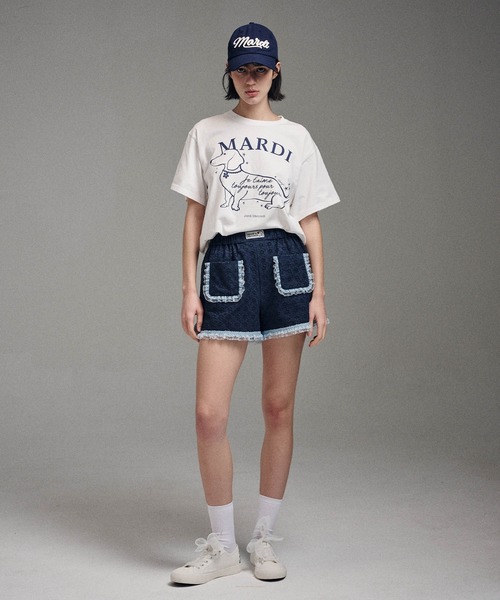 tシャツ SLIM TSHIRT SWING THE TAIL DDANJI FLOWER CHOKER レディース Mardi Mercredi tシャツ SLIM TSHIRT SWING THE TAIL DDANJI