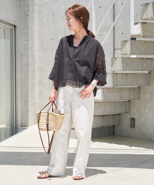 SLOBE IENA（スローブイエナ）の「《追加》KECH LeS ESSENTIELS SLOBE別注2WAYカゴバッグ KBG-2206（かごバッグ・レディース・ブラウン・FREE）」の9枚目の写真