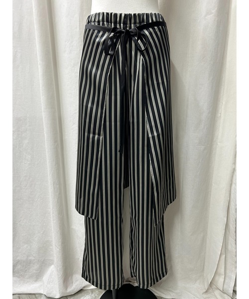PROVOKE （プロヴォーク）の「STRIPE SKIRTED PANTS（その他パンツ・レディース・ブラウン/グレー・FREE）」の12枚目の写真