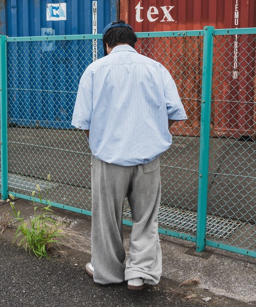 kutir(クティール)の「【低身長だからカッコよく着こなせるアイテム】2Wayドローコードストライプシャツ(シャツ/ブラウス・メンズ・ライトブルー/ライトベージュ・SMALL/MEDIUM)」の9枚目の写真