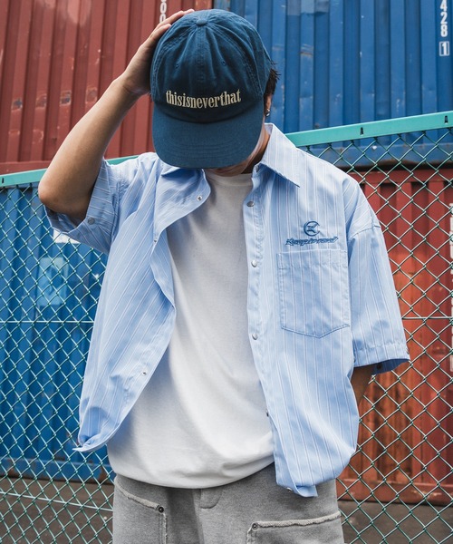 kutir(クティール)の「【低身長だからカッコよく着こなせるアイテム】2Wayドローコードストライプシャツ(シャツ/ブラウス・メンズ・ライトブルー/ライトベージュ・SMALL/MEDIUM)」の4枚目の写真