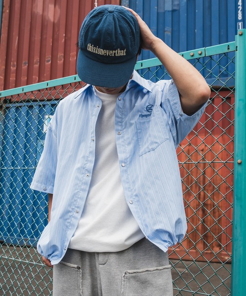 kutir(クティール)の「【低身長だからカッコよく着こなせるアイテム】2Wayドローコードストライプシャツ(シャツ/ブラウス・メンズ・ライトブルー/ライトベージュ・SMALL/MEDIUM)」の5枚目の写真