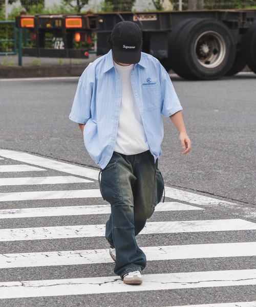 kutir(クティール)の「【低身長だからカッコよく着こなせるアイテム】2Wayドローコードストライプシャツ(シャツ/ブラウス・メンズ・ライトブルー/ライトベージュ・SMALL/MEDIUM)」の16枚目の写真