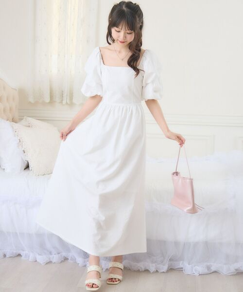 ems excite（エムズエキサイト）の「バルーンスリーブオフショルOP（ワンピース・レディース・ブラック/イエロー/ホワイト・FREE）」の6枚目の写真