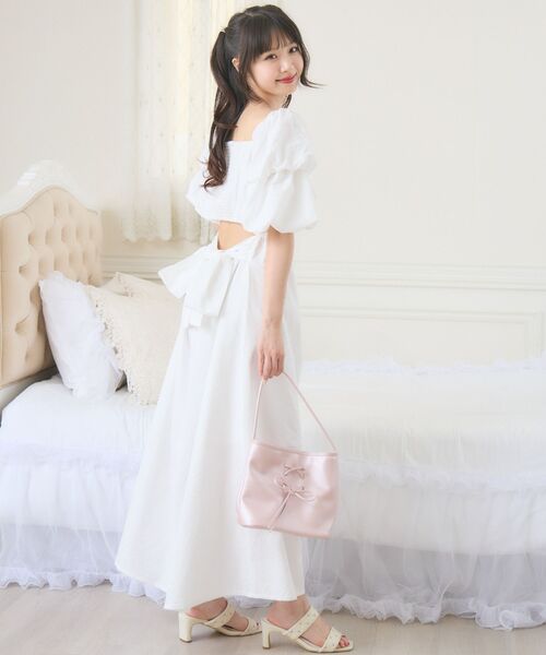 ems excite（エムズエキサイト）の「バルーンスリーブオフショルOP（ワンピース・レディース・ブラック/イエロー/ホワイト・FREE）」の7枚目の写真