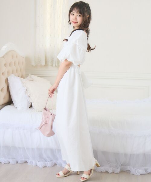 ems excite（エムズエキサイト）の「バルーンスリーブオフショルOP（ワンピース・レディース・ブラック/イエロー/ホワイト・FREE）」の8枚目の写真