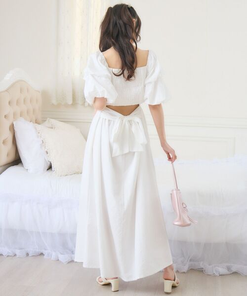 ems excite（エムズエキサイト）の「バルーンスリーブオフショルOP（ワンピース・レディース・ブラック/イエロー/ホワイト・FREE）」の9枚目の写真