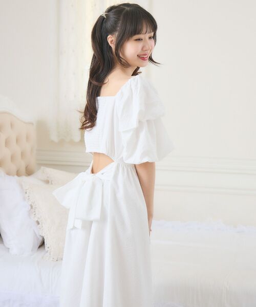 ems excite（エムズエキサイト）の「バルーンスリーブオフショルOP（ワンピース・レディース・ブラック/イエロー/ホワイト・FREE）」の11枚目の写真