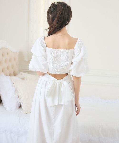 ems excite（エムズエキサイト）の「バルーンスリーブオフショルOP（ワンピース・レディース・ブラック/イエロー/ホワイト・FREE）」の13枚目の写真