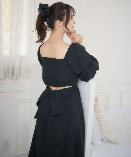 ems excite（エムズエキサイト）の「バルーンスリーブオフショルOP（ワンピース・レディース・ブラック/イエロー/ホワイト・FREE）」の14枚目の写真