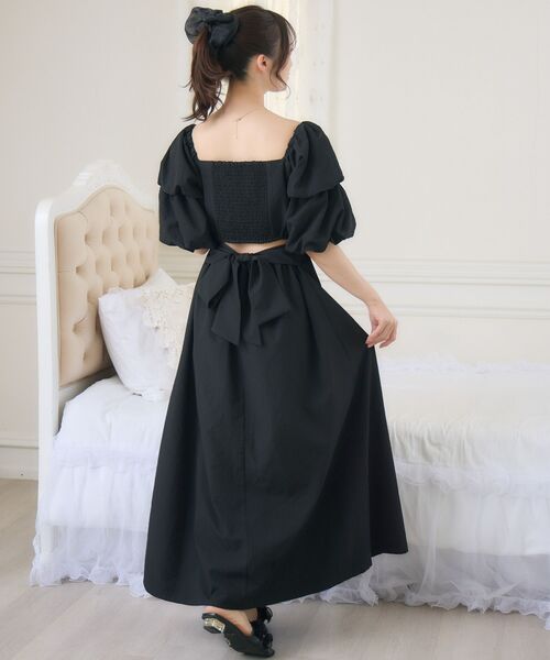 ems excite（エムズエキサイト）の「バルーンスリーブオフショルOP（ワンピース・レディース・ブラック/イエロー/ホワイト・FREE）」の18枚目の写真