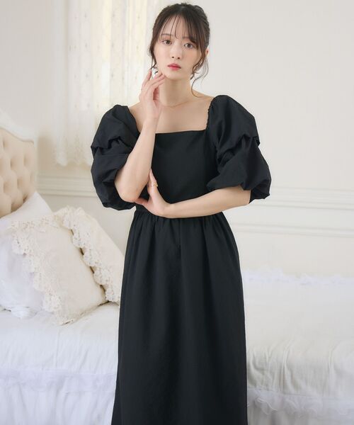 ems excite（エムズエキサイト）の「バルーンスリーブオフショルOP（ワンピース・レディース・ブラック/イエロー/ホワイト・FREE）」の19枚目の写真