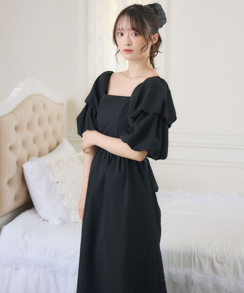 ems excite（エムズエキサイト）の「バルーンスリーブオフショルOP（ワンピース・レディース・ブラック/イエロー/ホワイト・FREE）」の21枚目の写真