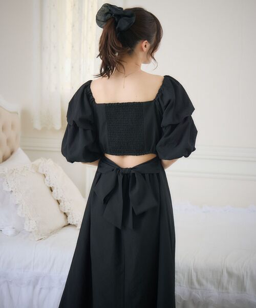 ems excite（エムズエキサイト）の「バルーンスリーブオフショルOP（ワンピース・レディース・ブラック/イエロー/ホワイト・FREE）」の22枚目の写真